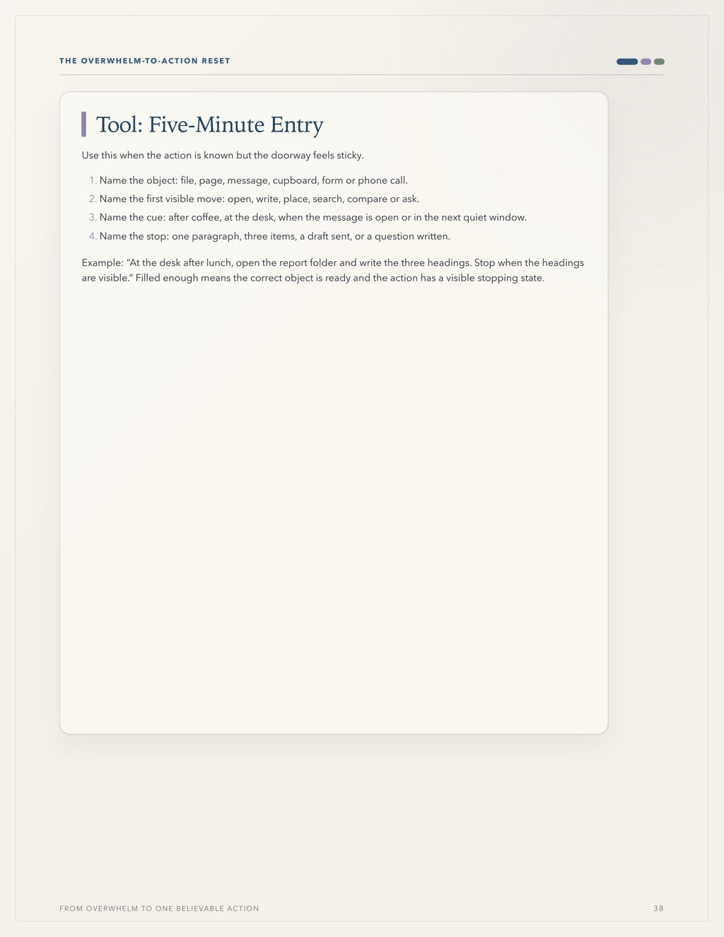 The Overwhelm-to-Action Reset — A Gentle, Practical System for Clearing the Mental Pileup and Starting What Matters